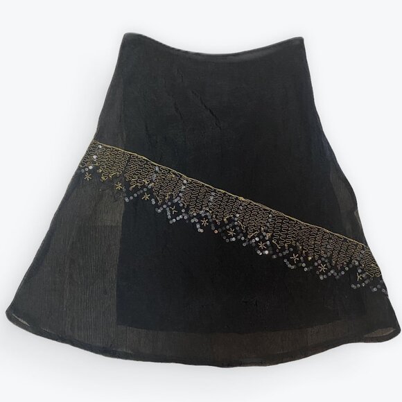 S | Sequin Black Skirt - Picture 2 of 4